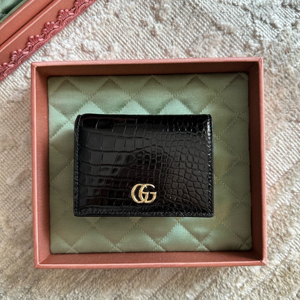 Gucci Exotic Crocodile GG Wallet